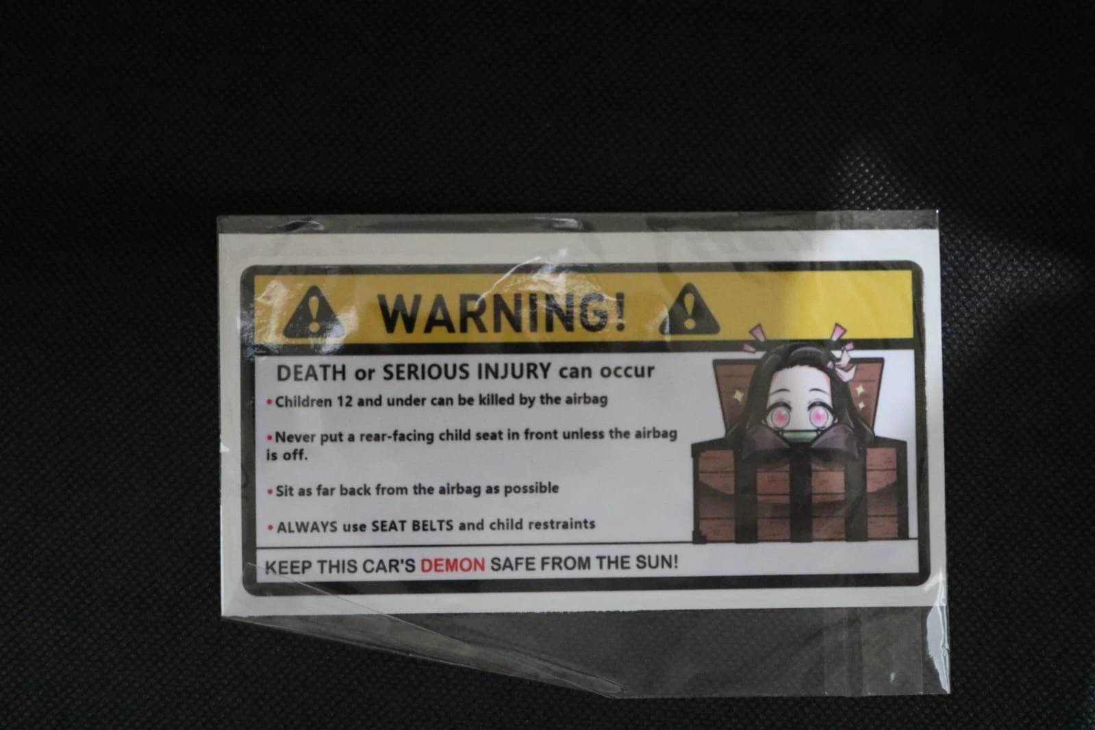 kamado nezuko Warning sticker for cars