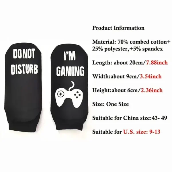 I'm Gaming Do Not Disturb gamer sock GLow edition