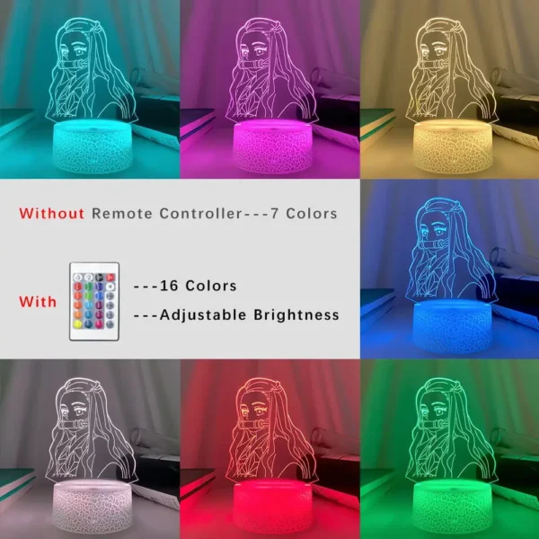 Nezuko Led Light Acrylic 3d Lamp