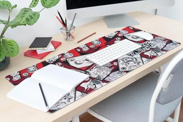 anime one piece mousepad - red