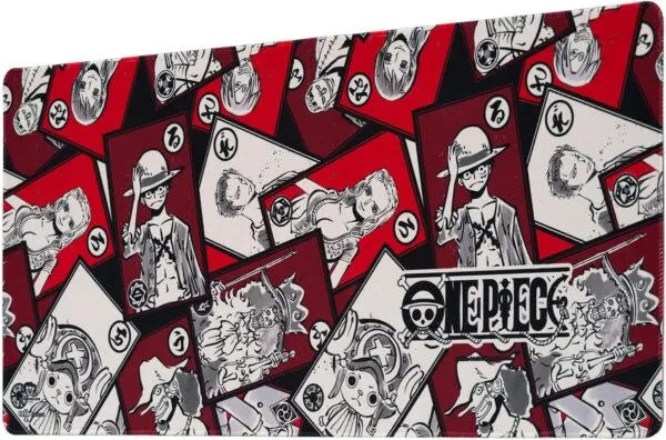 anime one piece mousepad - red