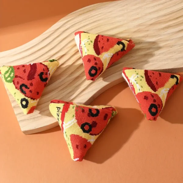 4Pairs Of Funny Pizza Design Socks