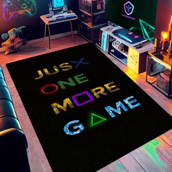 Just One More Game" Gaming Rug