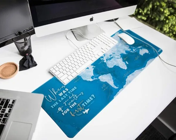 Gaming World map (blue) mousepad