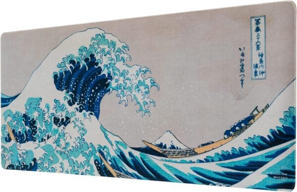 The Great Wave Off Kanagawa-blue mousepad