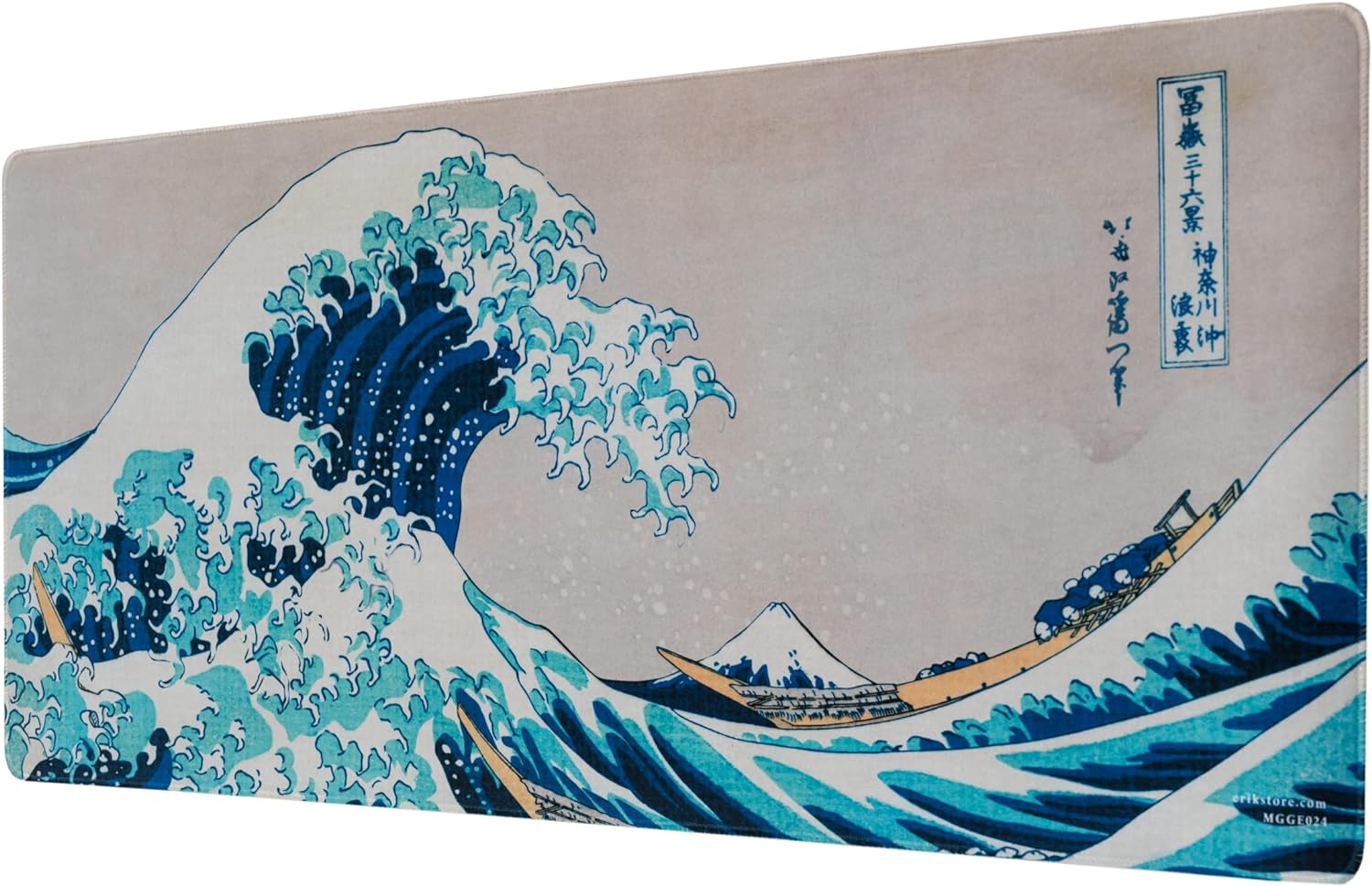 The Great Wave Off Kanagawa-blue mousepad