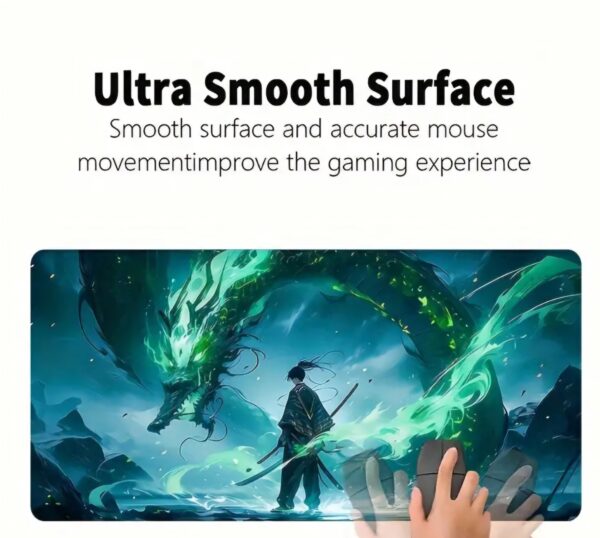Swordsman and green dragon Mousepad
