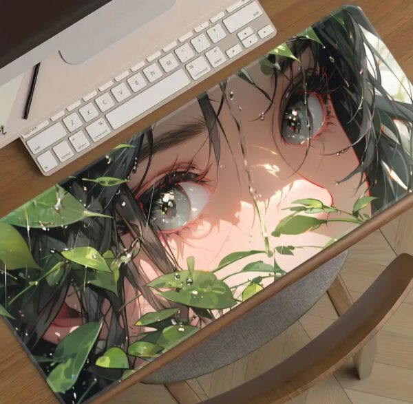 Anime Girl Jungle Theme Mousepad
