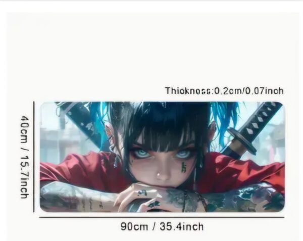 Anime Girl With Sword Mousepad