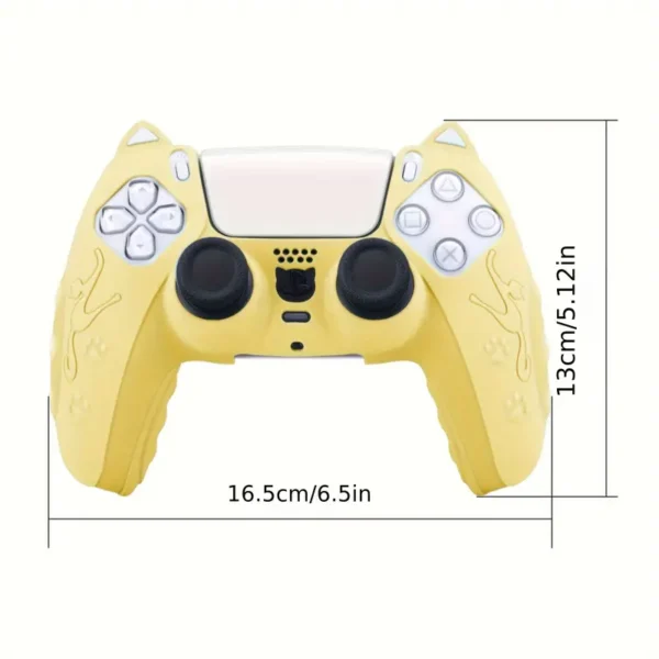 Cute Cartoon Cat Ear Silicone Case For Ps5 Controller