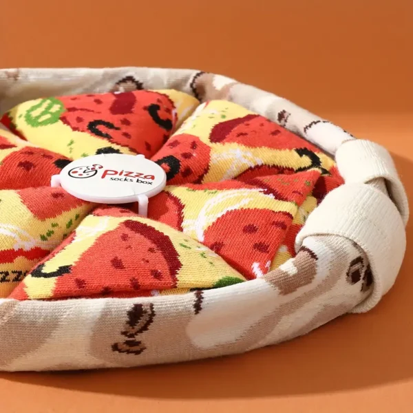 4Pairs Of Funny Pizza Design Socks