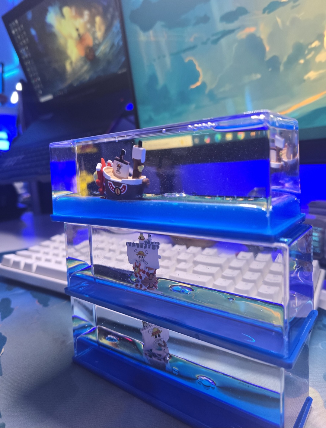 Floating One Piece Fluid Drift Bottle 3D Ship