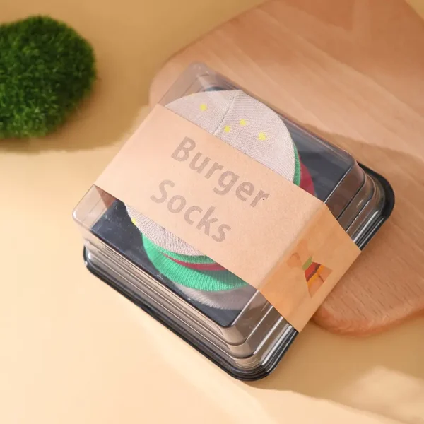 Gift Box Burger Socks